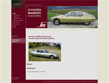 Tablet Screenshot of citroensmclub.ch